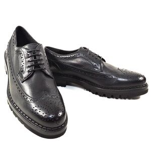 ALBERTO CICCIOLI 🇮🇹 MEN'S BLACK SOFT LEATHER COMFORT WINTER OXFORD